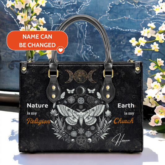 Butterfly 02 - Personalized Leather Handbag