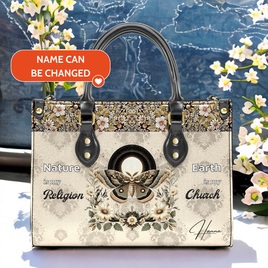 Butterfly 01 - Personalized Leather Handbag