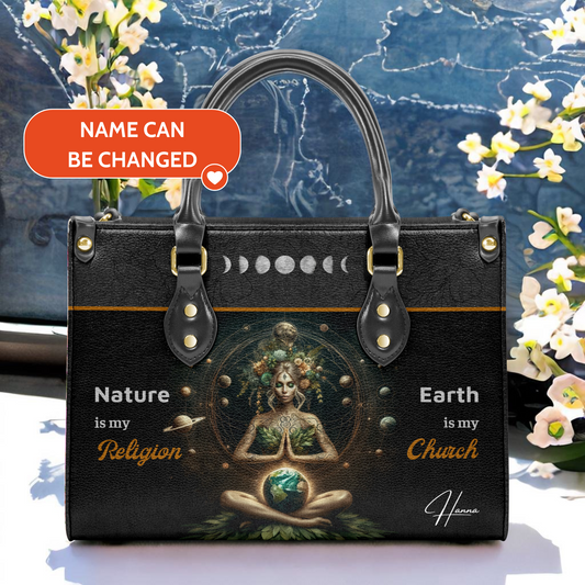 Mother earth 01 - Personalized Leather Handbag