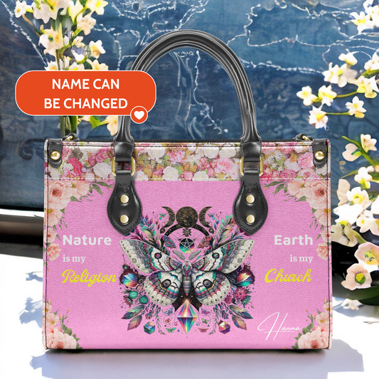Butterfly 04 - Personalized Leather Handbag